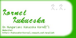 kornel kukucska business card